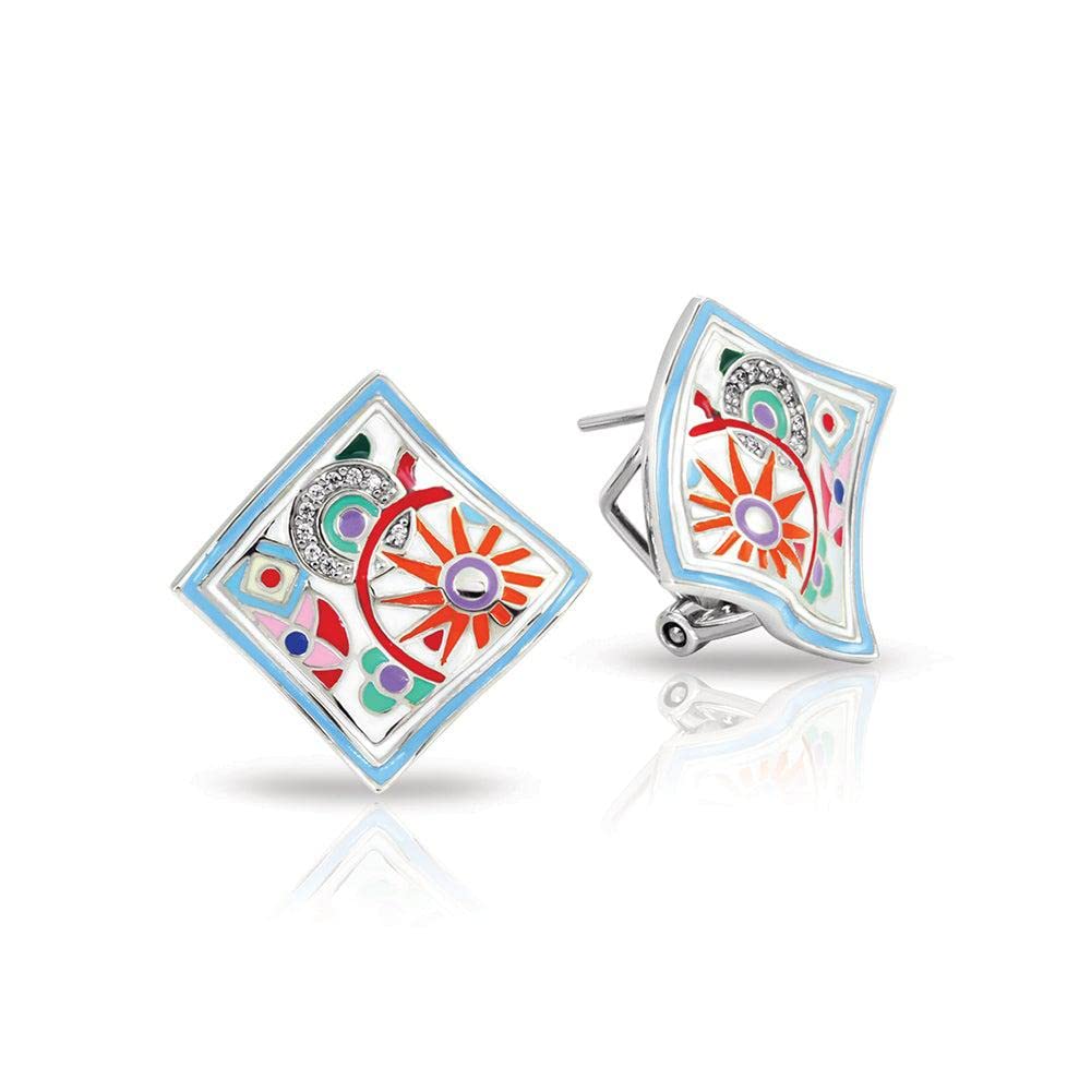 Belle Etoile White Pashmina Earrings for Women - Elegant Boho Jewelry for Party, Wedding & Special Occasions