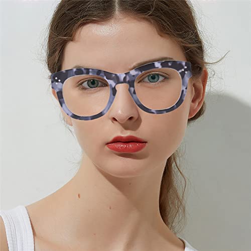 Bullabulling Women's Stardust Oversized Blue Light Blocking Reading Glasses - Computer Readers for Women, Oprah Style Fashion Eyewear - Perfect for Office Work, Screen Time & Reading Books
