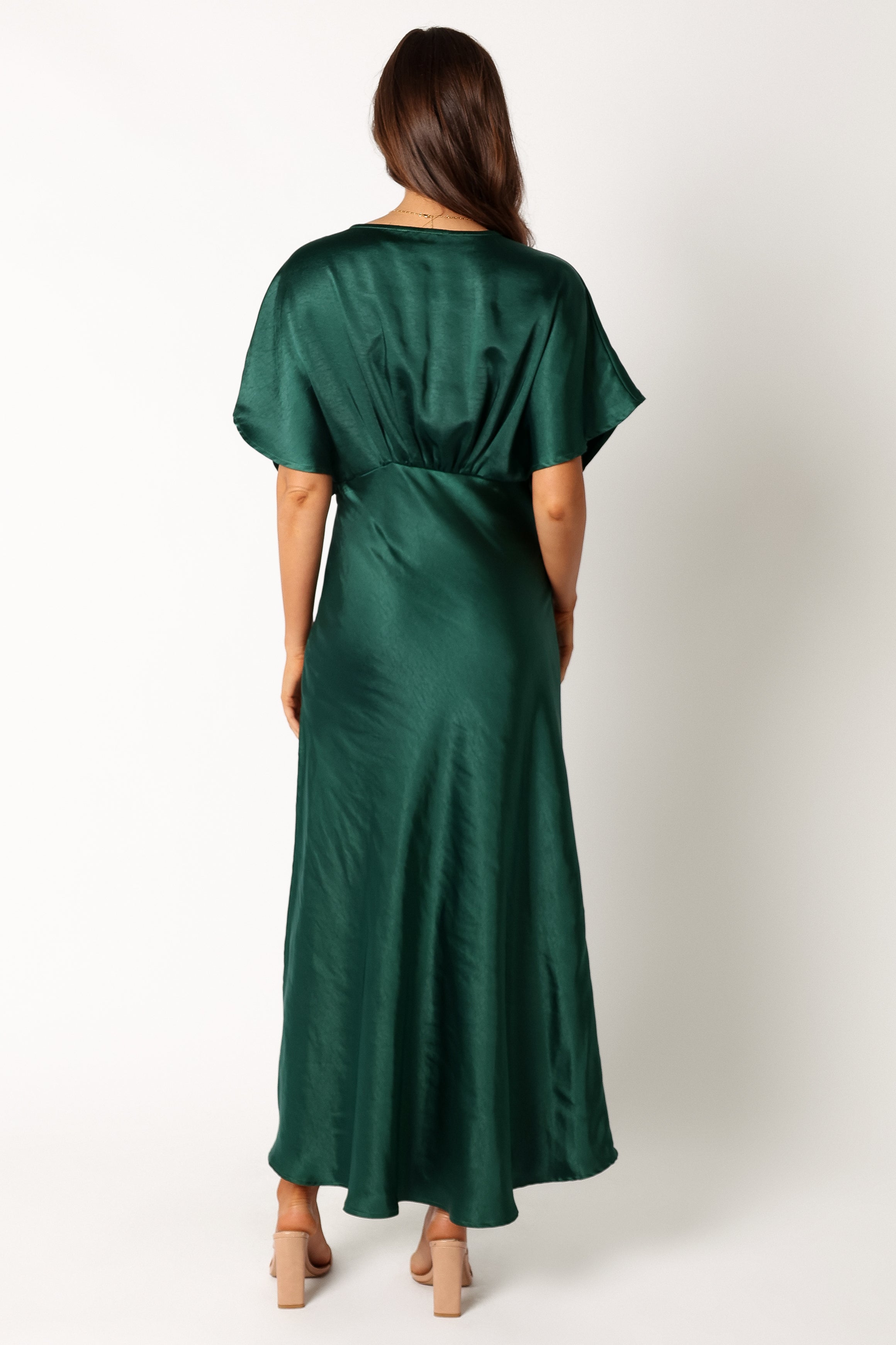 Ciara Maxi Dress in Dark Emerald Green - Elegant Long Flowy Dress for Women, Perfect for Weddings, Parties & Evening Events
