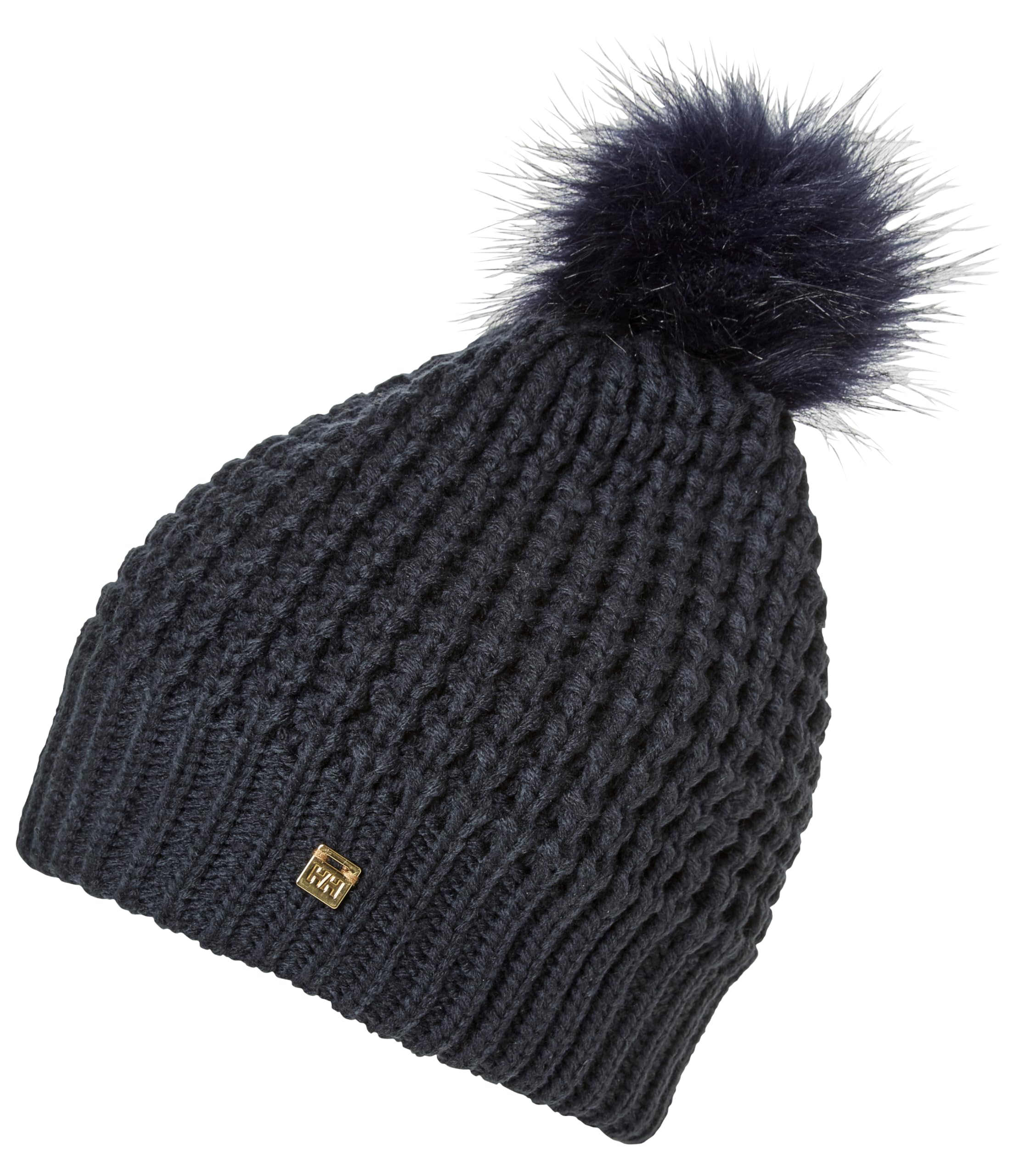 Helly-Hansen Women's Winter Beanie Hat - Soft Knit Fleece Lined Snowfall Beanie for Cold Weather, 597 Navy Blue, One Size Fits All - Perfect for Skiing, Snowboarding & Outdoor Winter Activities