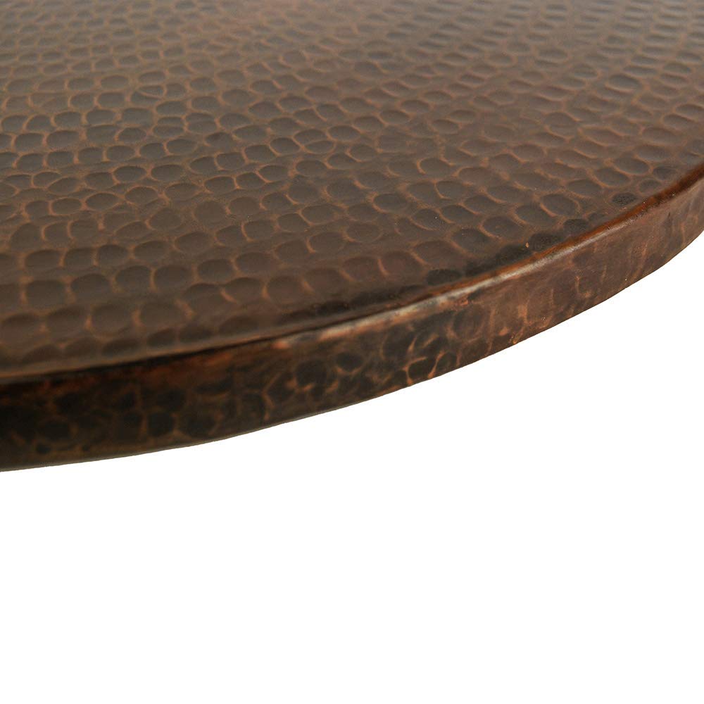 Premier Copper Products LS18DB 18-Inch Hand Hammered Copper Lazy Susan Turntable - Oil Rubbed Bronze Finish - Perfect for Dining Tables, Kitchen Countertops & Buffet Serving