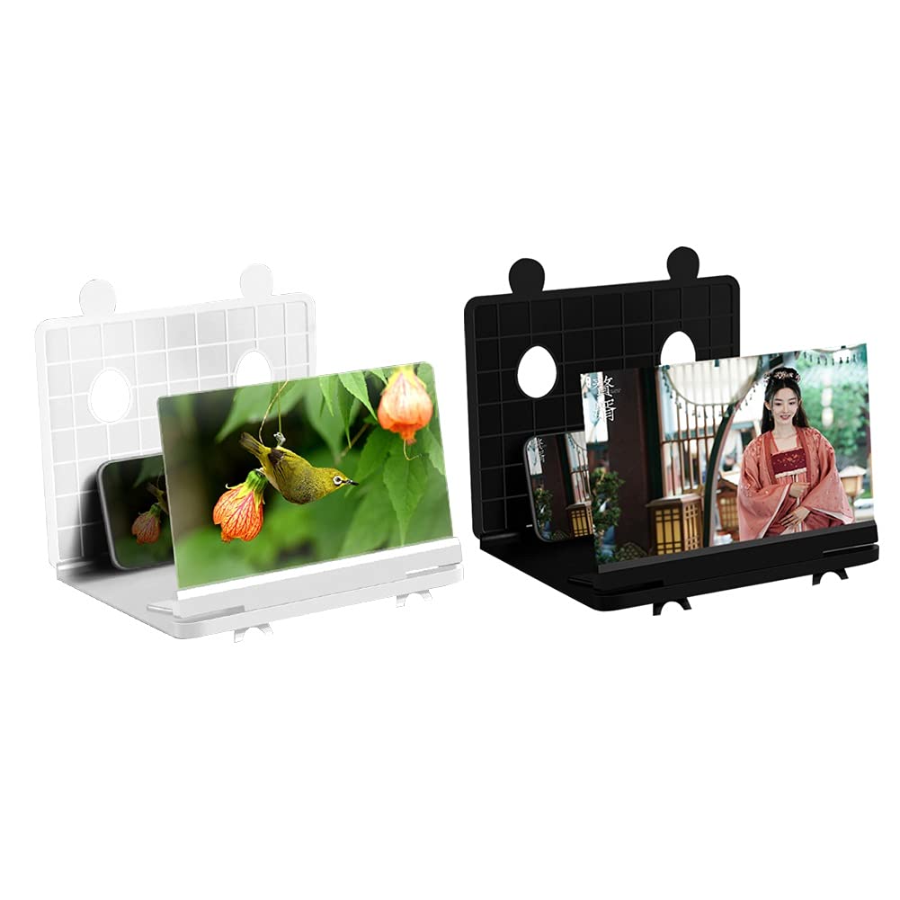 10 Inch Foldable Frameless 3D HD Screen Magnifier - Anti Blue Light Smartphone Screen Amplifier with Acrylic Lens for iPhone, Android | Perfect for Movie Watching, Gaming & Reading in Bed or Travel