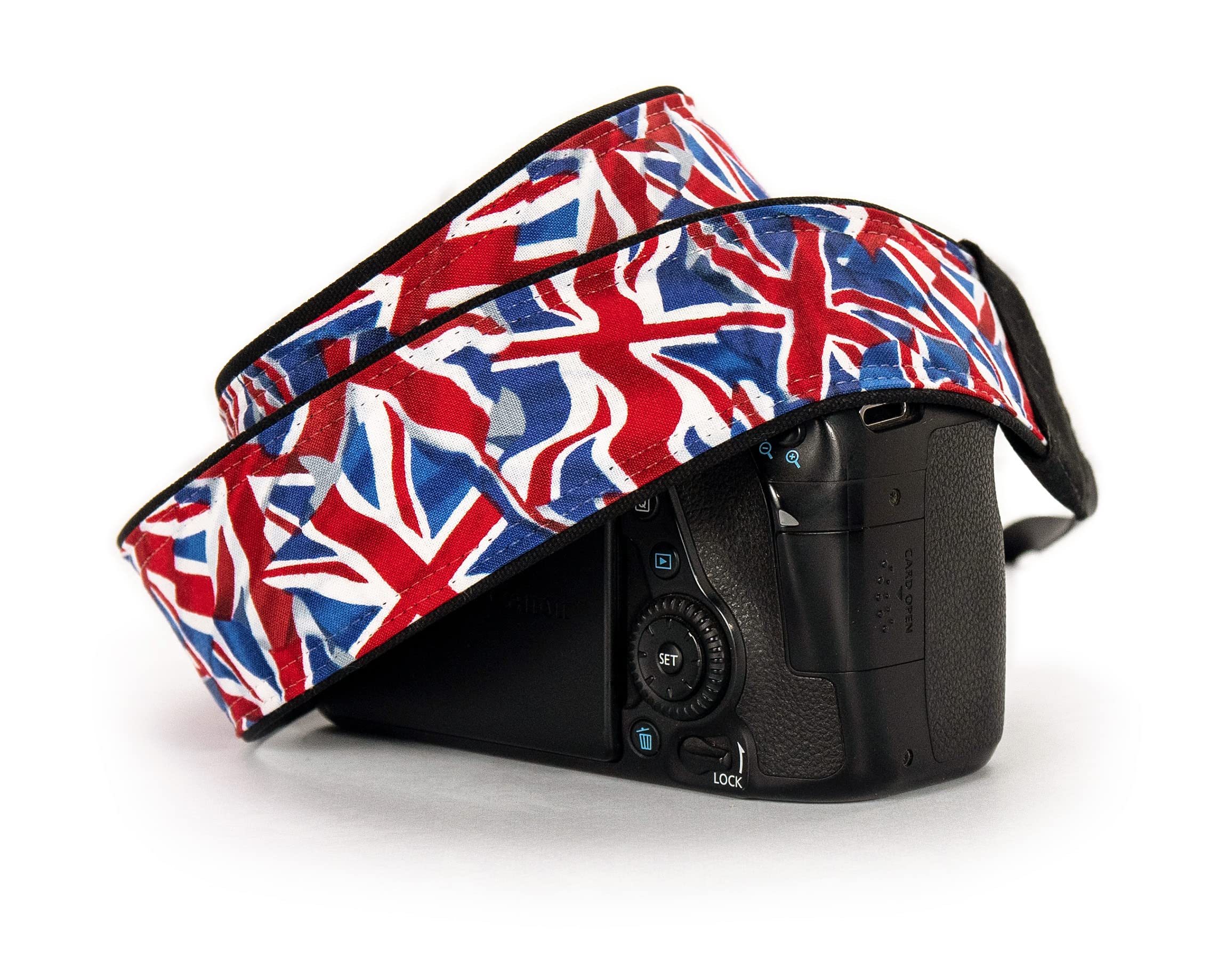 UK Flag Camera Strap - Adjustable & Comfortable Neck Strap for DSLR, Mirrorless Cameras - Perfect for Travel, Photography & Outdoor Adventures