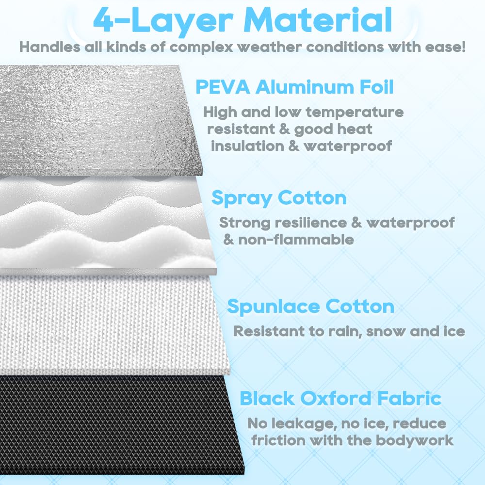 4-Layer Car Windshield Snow Cover 61.8