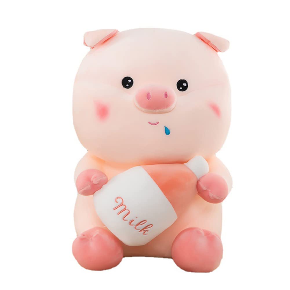 Cute Pink Plush Pig Toy for Kids & Adults - Soft Stuffed Doll Gift for Birthdays & Decor