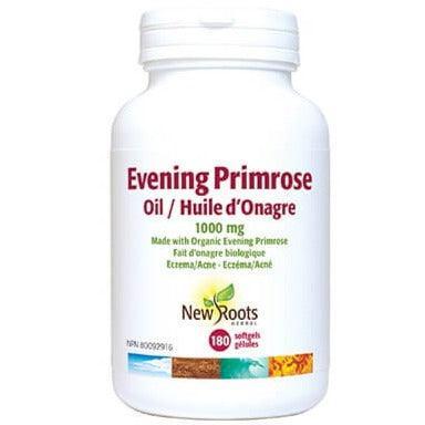 New Roots Evening Primrose Oil 1000mg - 180 Softgels for Women's Hormonal Balance, Skin Health & PMS Relief - Natural EFA Supplement for Daily Wellness & Beauty Support