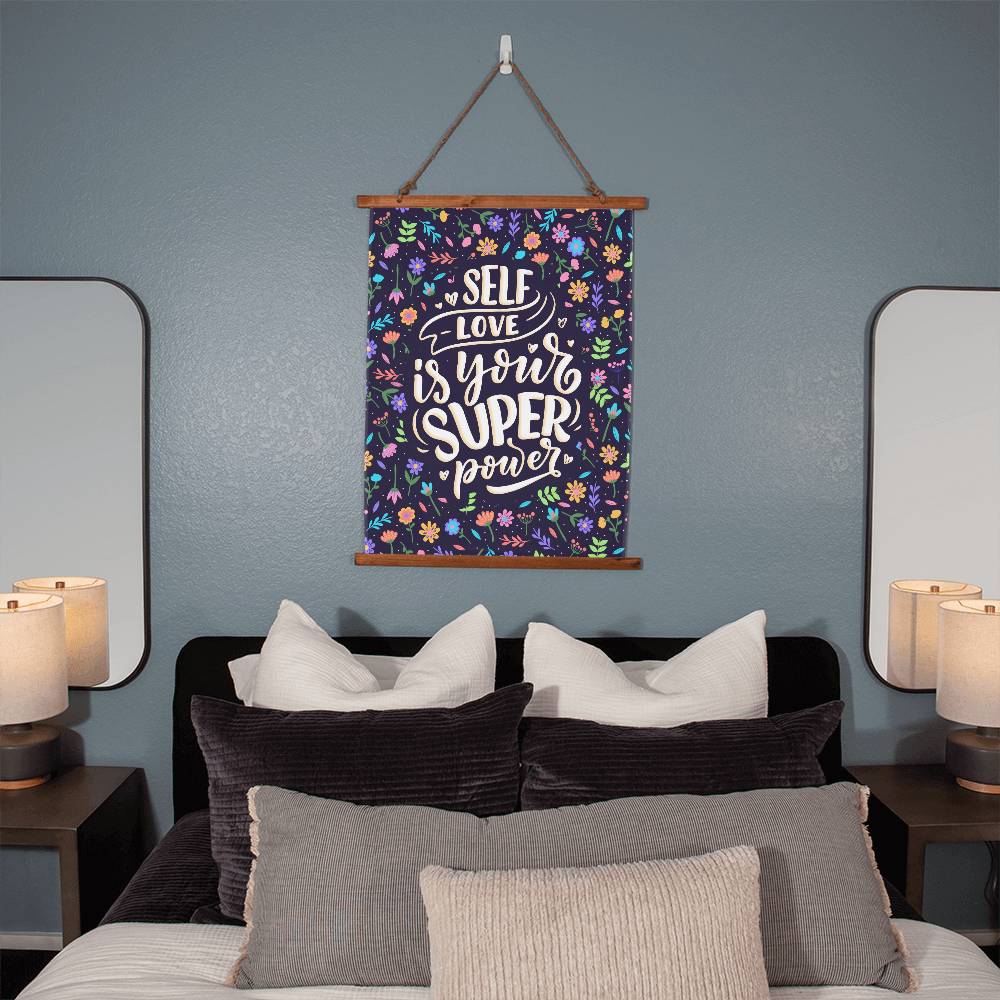 Self Love Affirmation Wall Tapestry - Inspirational Home Decor for Bedroom, Living Room & Dorm - Positive Vibes for Meditation & Yoga Spaces