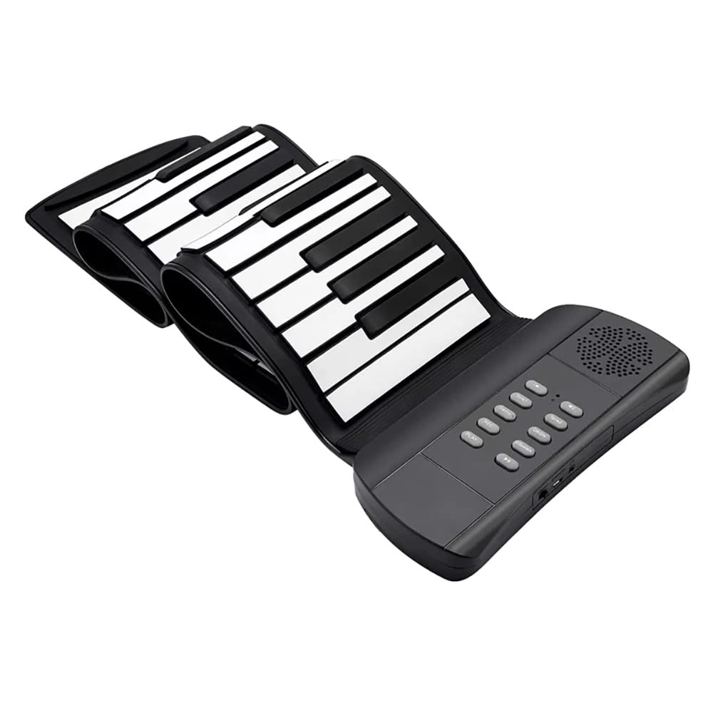 61-Key Portable Roll Up Piano Keyboard - Premium Silicone Material with Built-In Speakers | Digital Electric Hand Roll Piano for Adults, Kids & Beginners | Perfect for Travel, Home Practice & Music Gifts