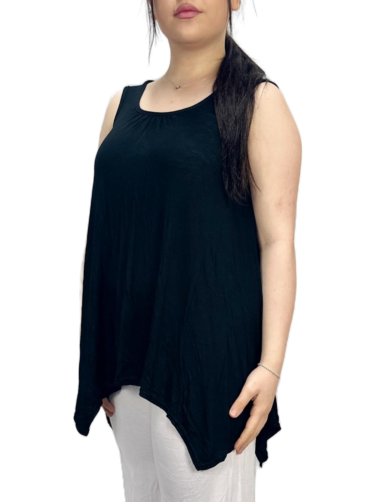 Women's Summer Sleeveless Blouse & Flared Tunic Tops - Plus Size 8-30 - Breathable Casual Vest for Beach, Office & Everyday Wear