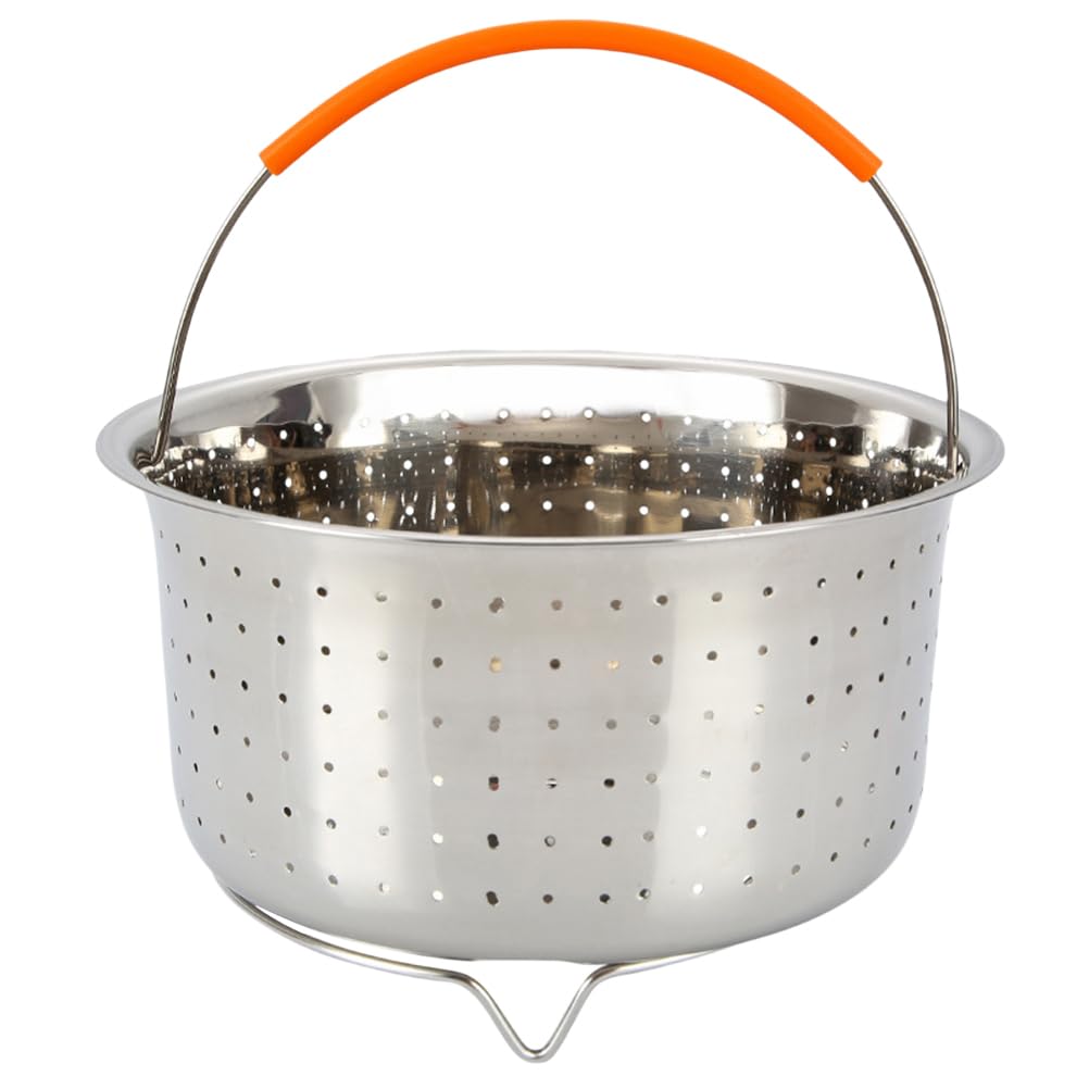 Premium Stainless Steel Food Steamer Basket with Handle - Multi-Purpose Vegetable Steamer for Cooking Veggies, Fish, Seafood, Eggs, Pasta & Dumplings | Perfect for Healthy Meal Prep, Asian Cuisine & Kitchen Cooking Accessories