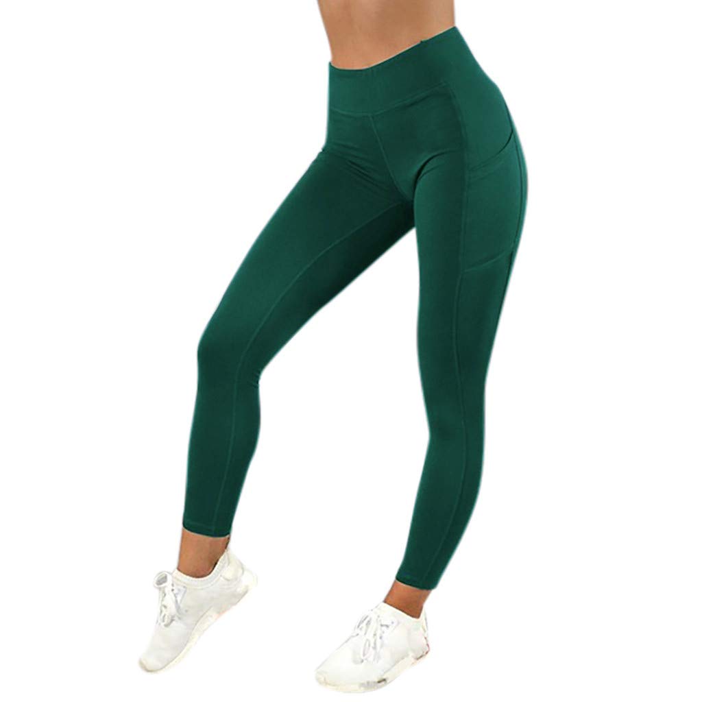 FONMA Women's High Waist Yoga Pants - Solid Color Workout Leggings for Running, Gym & Fitness - Breathable Athletic Tights for Yoga, Pilates & Daily Wear