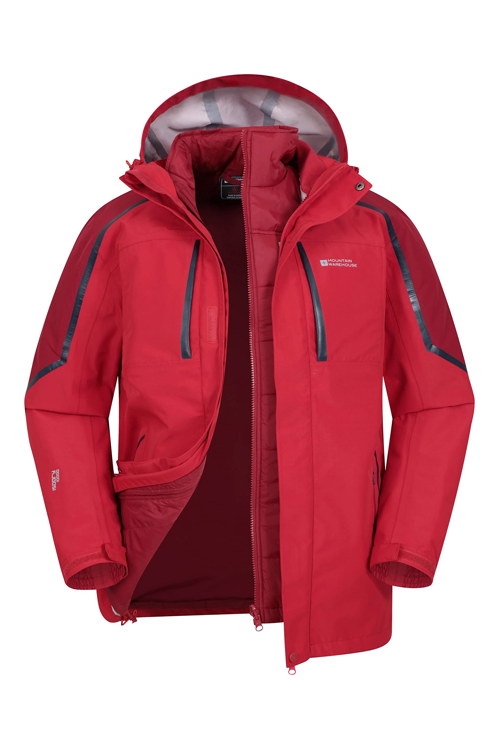 Mountain Warehouse Zenith II Men's 3-in-1 Waterproof Winter Jacket - Warm Windproof Ski Coat for Hiking, Snowboarding & Outdoor Adventures
