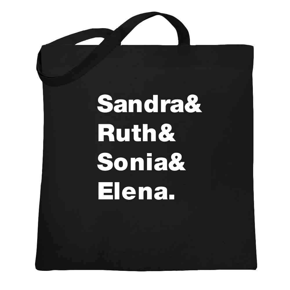 Supreme Court Women Tote Bag - 15x15 Inches Large Canvas Tote for Women (Sandra, Ruth, Sonia, Elena) - Perfect for Work, Shopping & Beach Outings