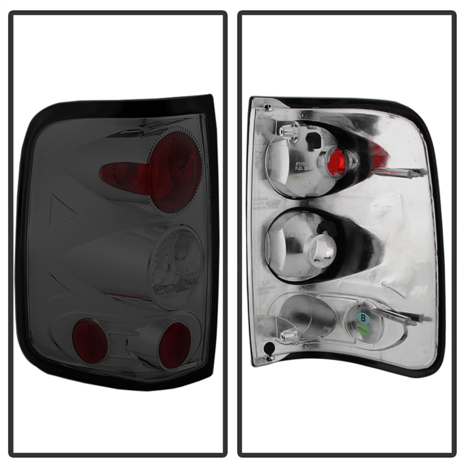 Spyder Auto 5003294 Euro Style LED Tail Lights - Chrome/Smoked Lens - Compatible with Select European Car Models - Perfect for Night Driving & Custom Car Upgrades