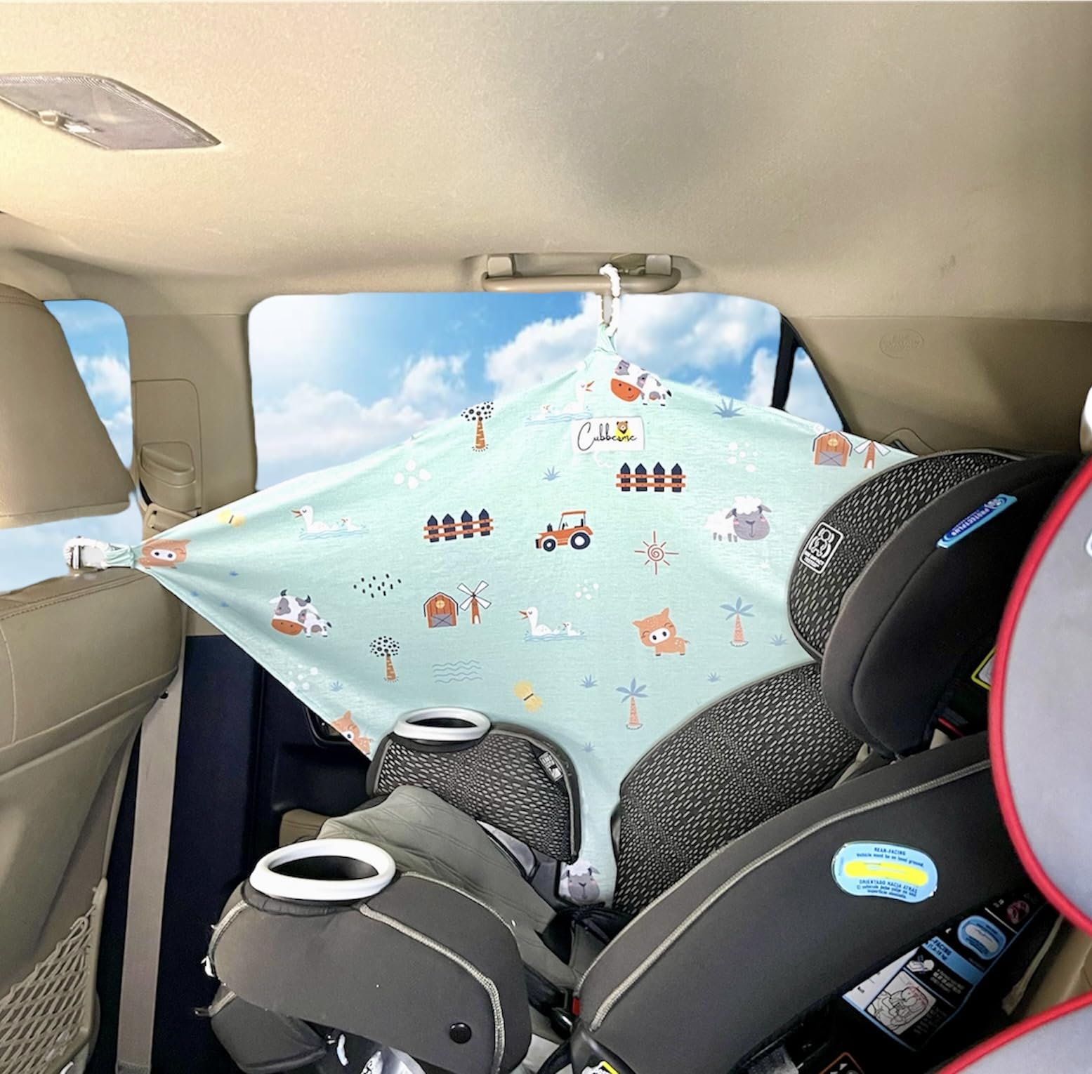 Universal Car Window Shade for Babies & Toddlers - Adjustable Sunshade, Nursing Cover & Car Seat Protector | Newborn Travel Essential for Moms & Infants | Perfect for Road Trips, Daily Commutes & Outdoor Activities