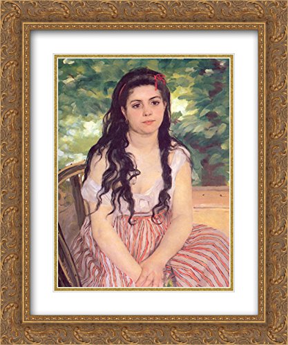 20x24 Gold Ornate Frame with Double Matted Museum Art Print - Study by Pierre Auguste Renoir | Perfect for Home Office Decor, Living Room Wall Art & Gift Ideas