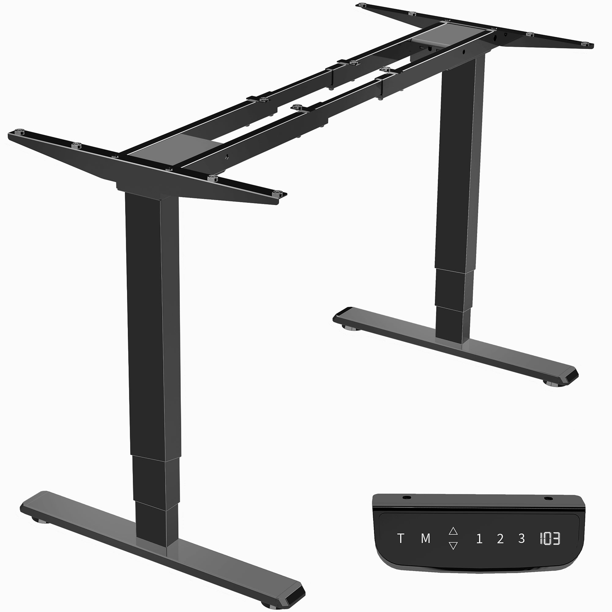Adjustable Electric Dual Motor Standing Desk Frame - Height Adjustable Home Office Desk Base for Work & Study - Perfect for Ergonomic Workspace Setup