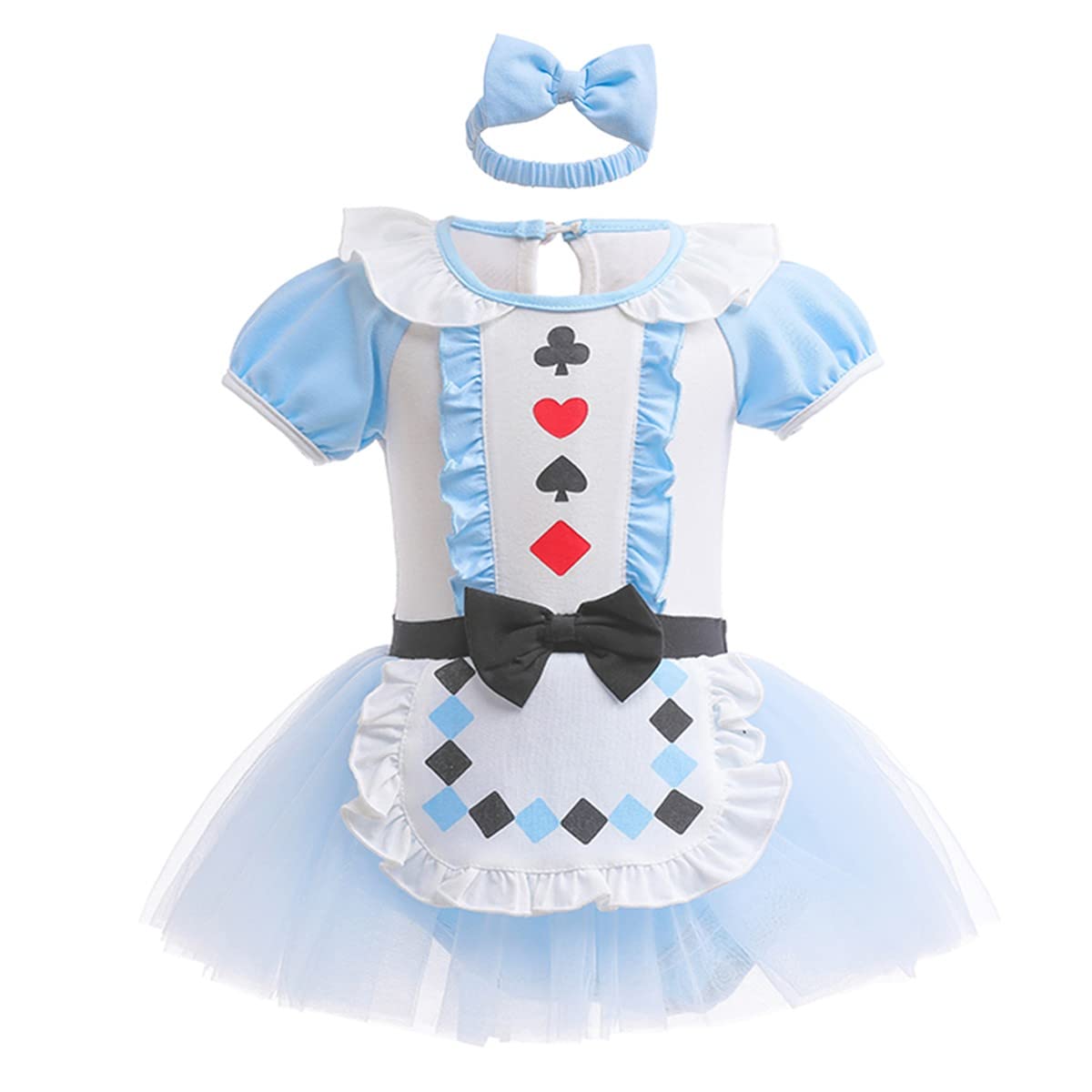 **Baby Girls Princess Costume Set - Birthday Bodysuit Romper with Tutu Dress & Headband - Halloween, Christmas & Party Outfits - Perfect for Dress-Up, Photo Shoots & Special Occasions**