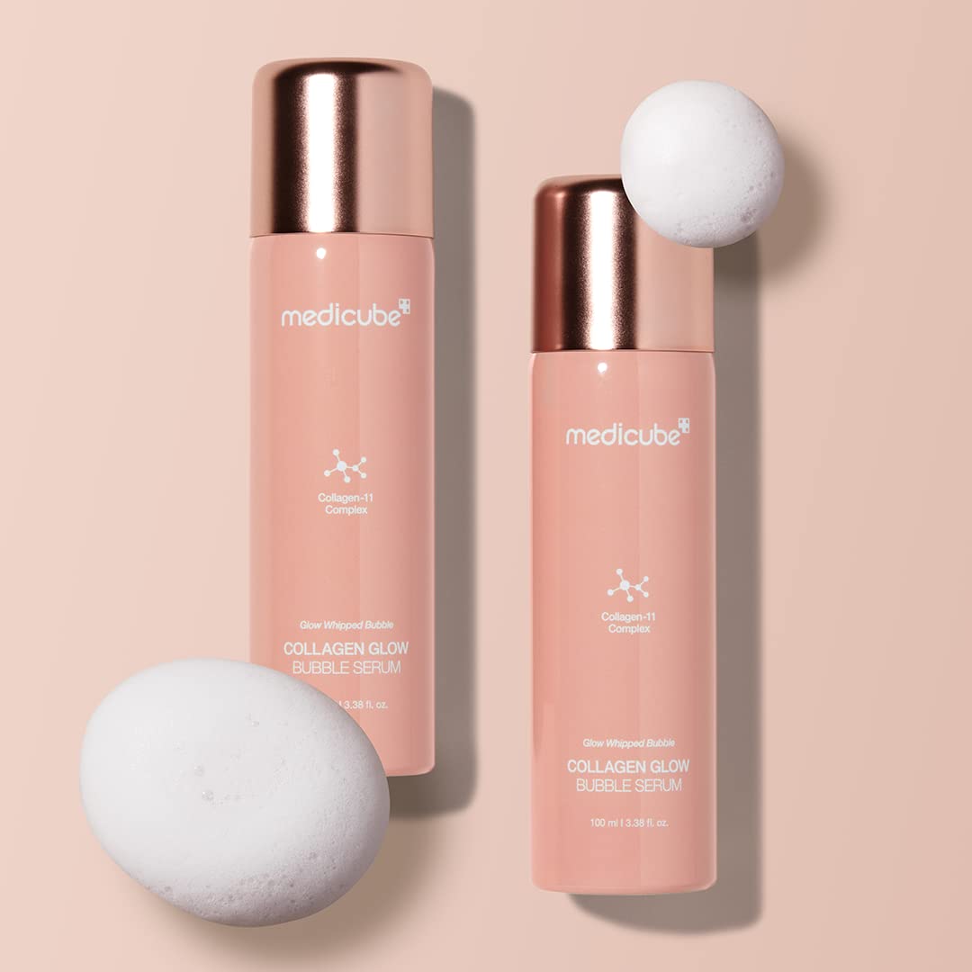 Medicube Collagen Glow Bubble Serum - Fast Absorbing Korean Skincare for 24H Hydration & Firming - Anti-Aging Face Treatment for Dull Skin - Perfect for Daily Routine & Night Care (3.38 fl.oz)