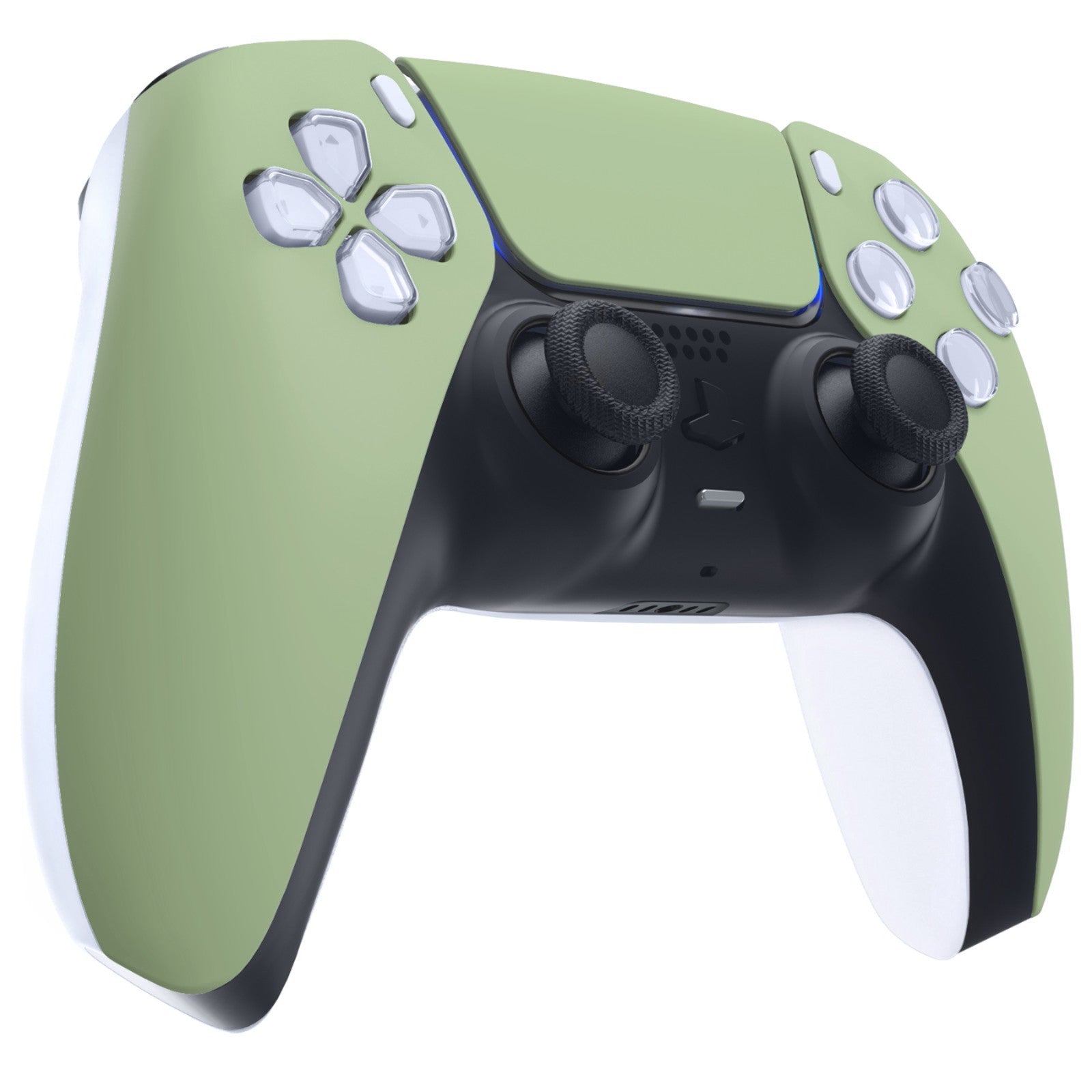 ExtremeRate Matcha Green PS5 Controller Touchpad Cover & Front Housing Shell - Compatible with BDM-010/020/030/040/050 Models | DIY Replacement Faceplate for Customization | Perfect for Gaming, Streaming & PS5 Controller Modding