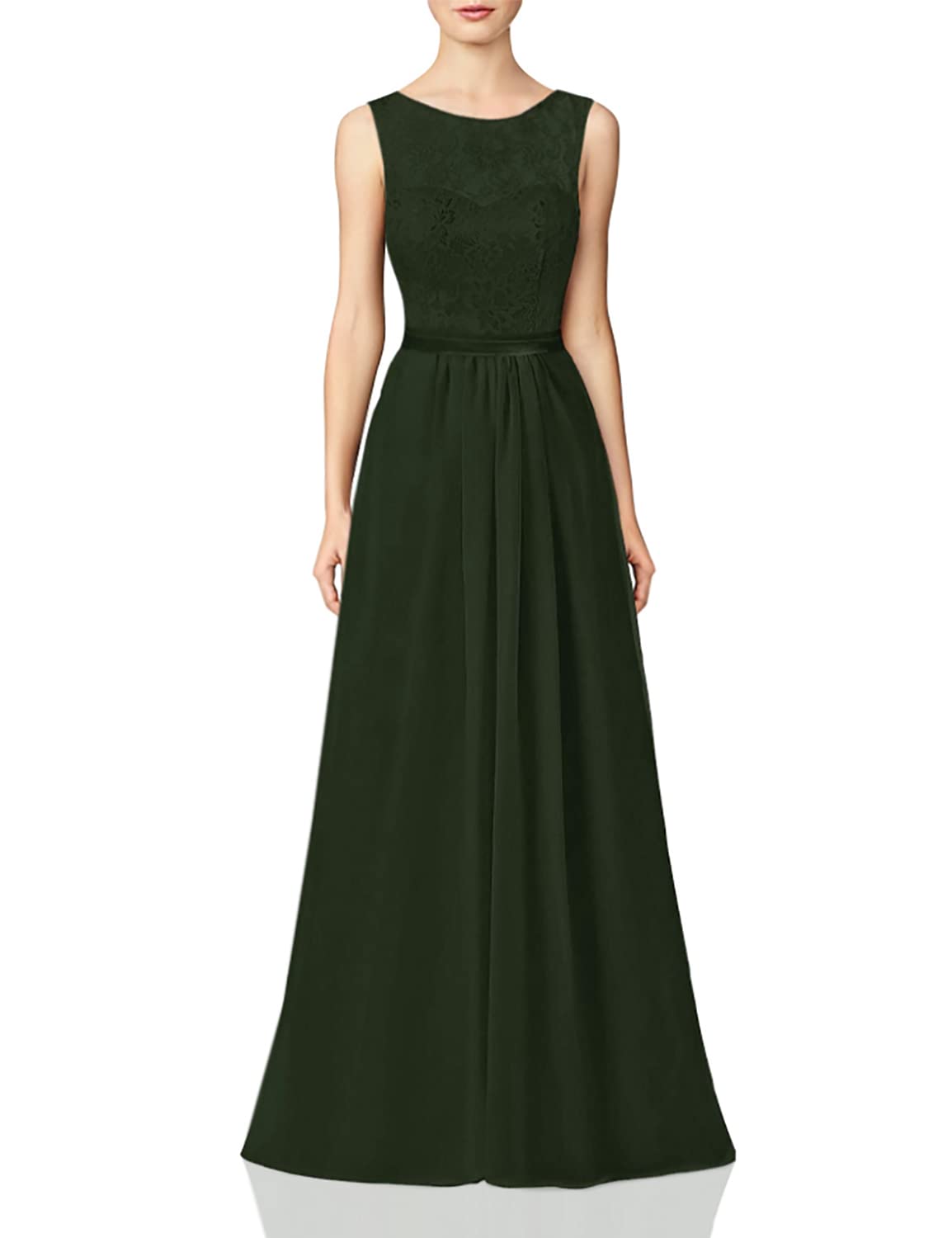 Elegant Long Lace Bridesmaid Dresses for Prom & Formal Evening - A-Line Chiffon Gowns for Weddings, Parties & Special Occasions