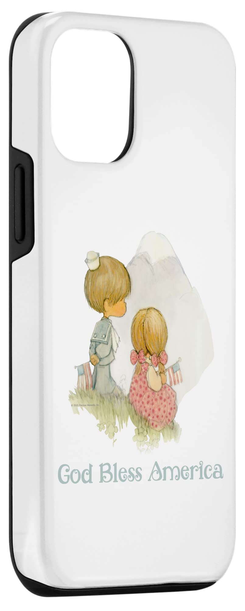 iPhone 12/12 Pro God Bless America Patriotic Phone Case - Durable Protective Cover for iPhone 12 & 12 Pro - Perfect for 4th of July, Memorial Day & Veterans Day Celebrations