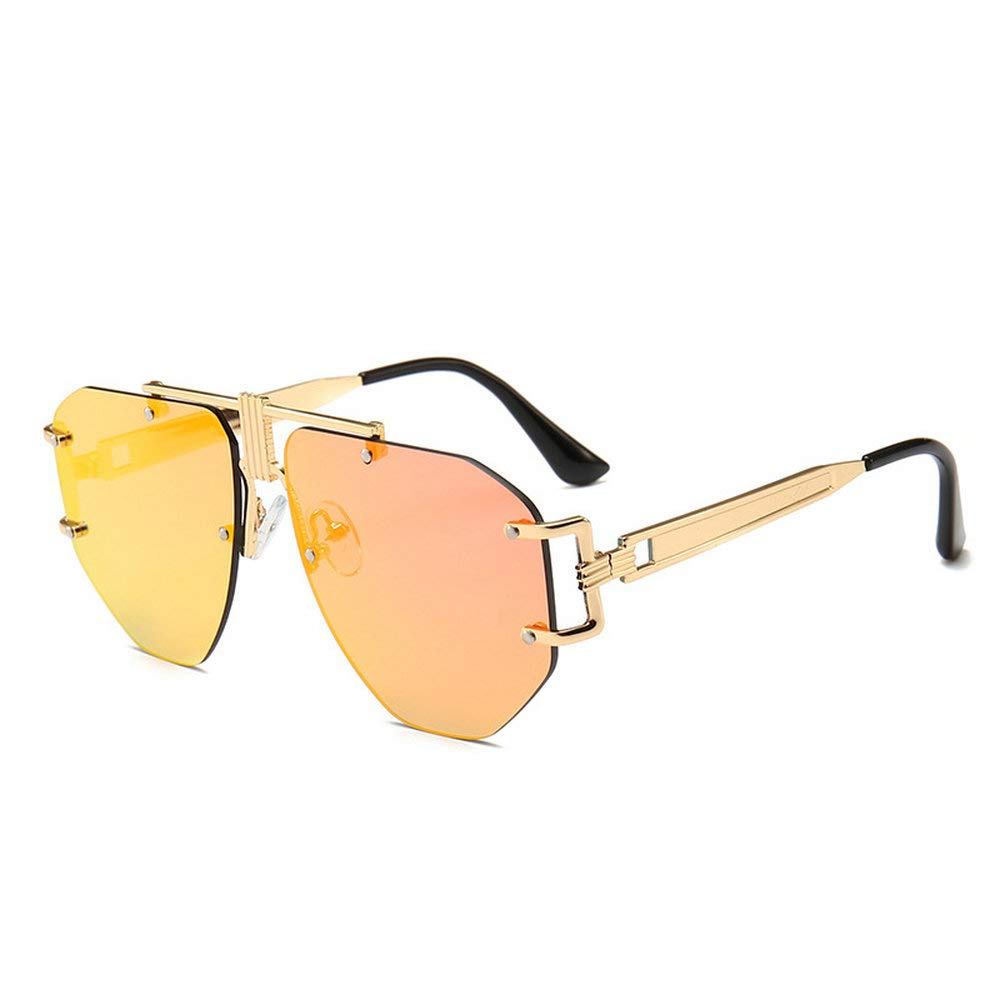 Vintage Retro Shield Sunglasses - Unisex Oversized Windproof Goggles for Outdoor Sports
