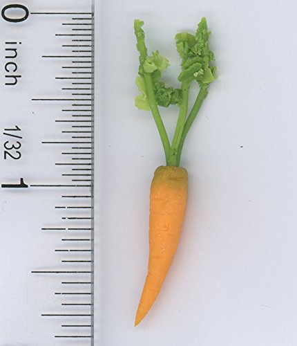 1:12 Scale Miniature Freshly Washed Carrot Dollhouse Accessory - Realistic Garden Vegetable Decor for DIY Dollhouse, Fairy Garden & Miniature Scene Displays