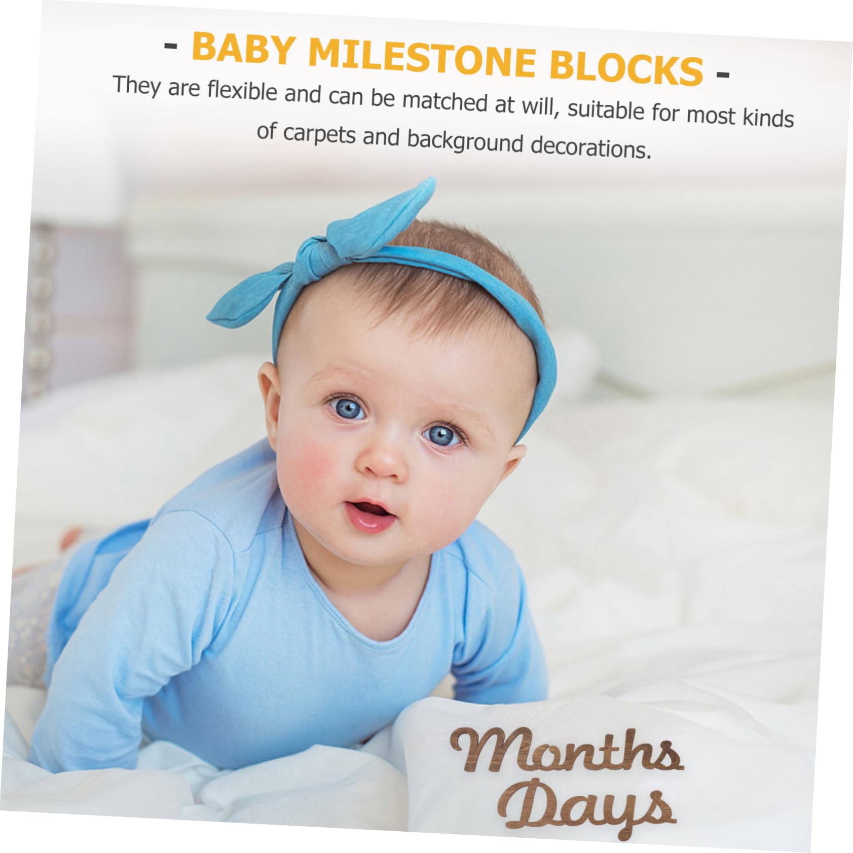 VICASKY 5 Sets Elegant Wooden Baby Milestone Cards - Newborn Photo Props, Baby Shower Decorations & First Birthday Party Signs - Perfect for Monthly Growth Photos, Nursery Decor and Gender Reveal Parties