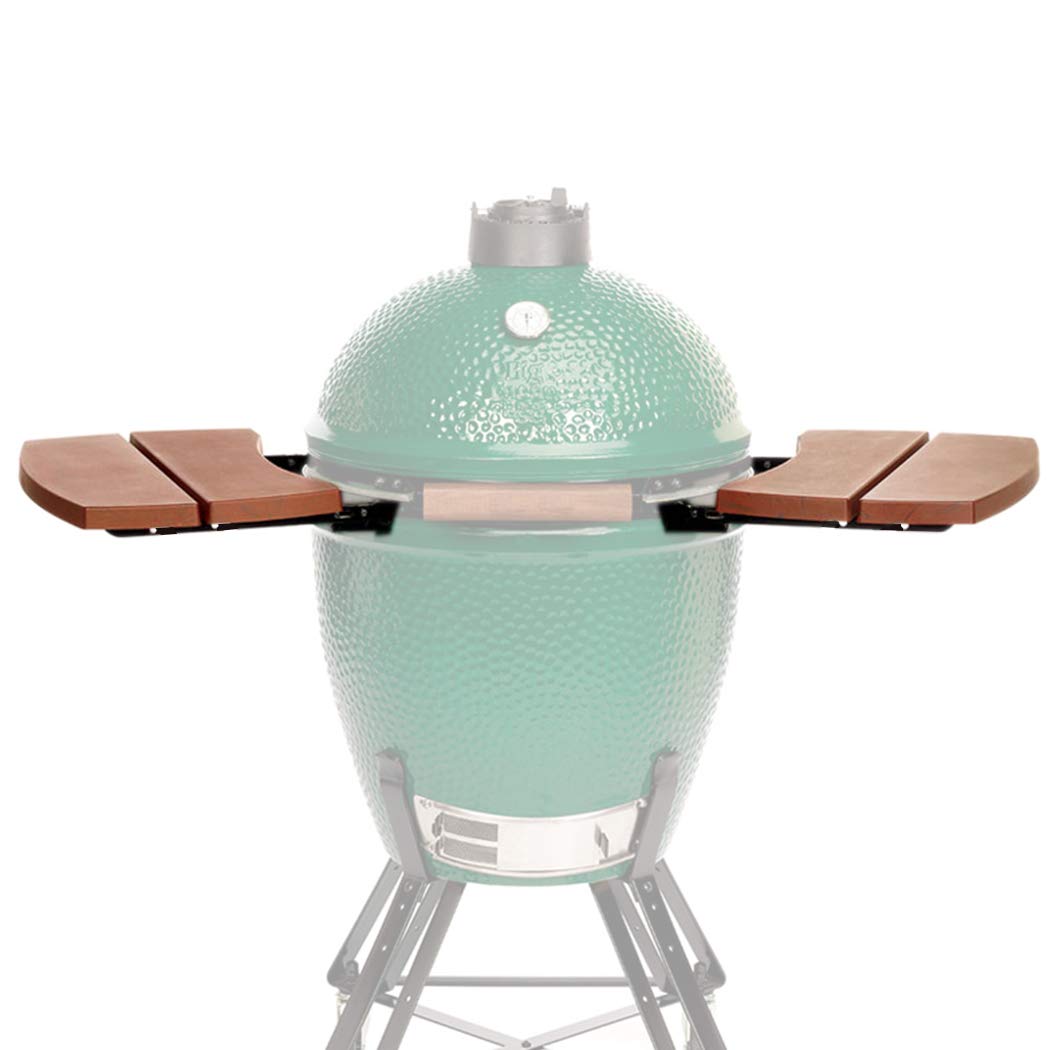 KAMaster HDPE Folding Side Shelves for Large Big Green Egg – Outdoor Storage Side Table with 2 Slats, Replacement Parts for Grill & Smoker Accessories – Perfect for Backyard BBQs, Patio Cooking, and Outdoor Entertaining
