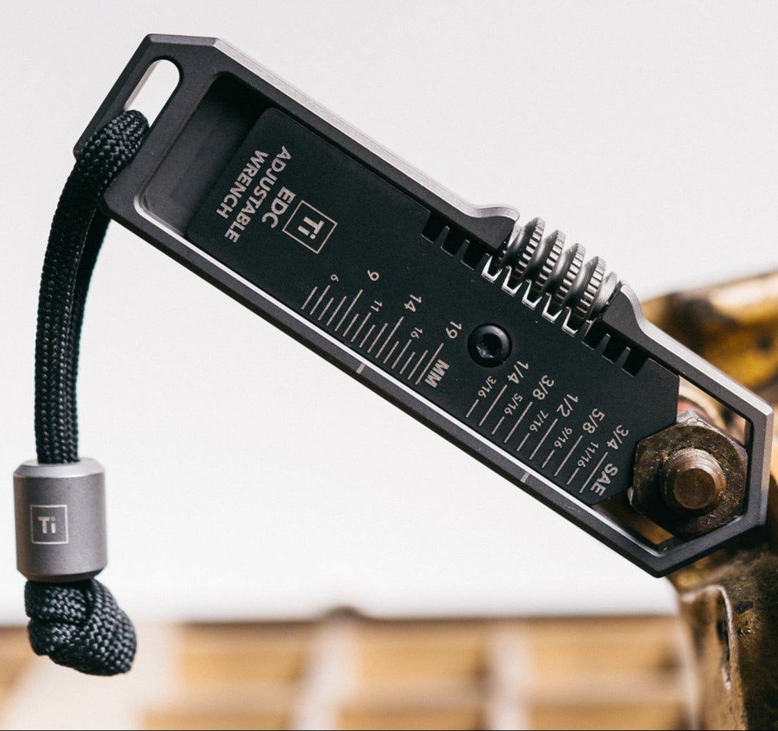 TI EDC Wrench - Titanium Everyday Carry Multi-Tool for Outdoor, Survival & DIY Projects