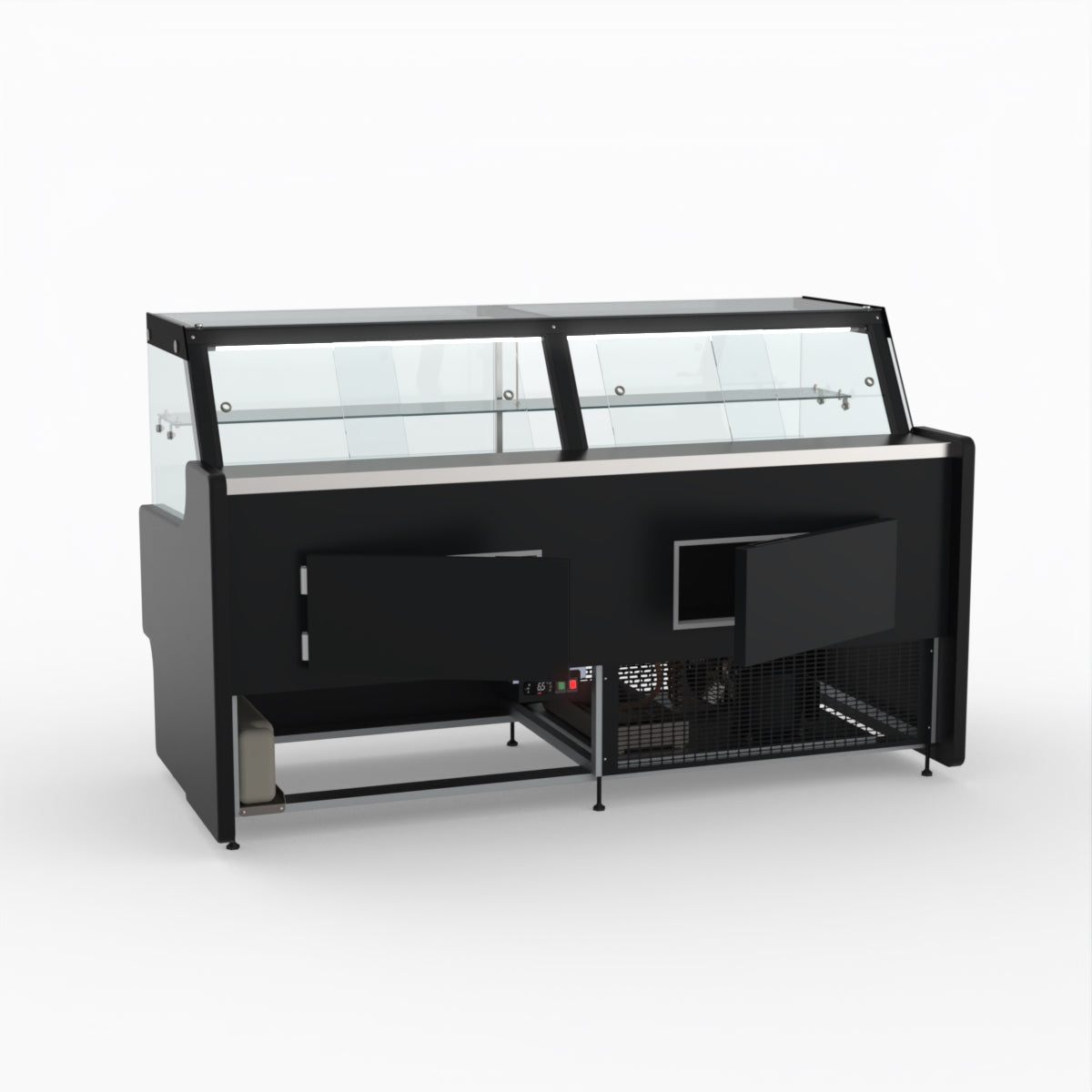 2 Meter AG Deli Showcase Glass Display Case - Perfect for Supermarkets, Delis & Bakeries to Showcase Fresh Food & Pastries
