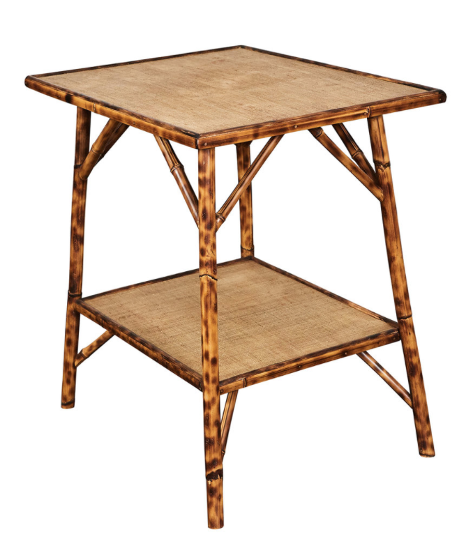 Handmade Custom Tiger Bamboo Side Table - Natural Wood Nightstand for Bedroom, Living Room, or Patio Decor
