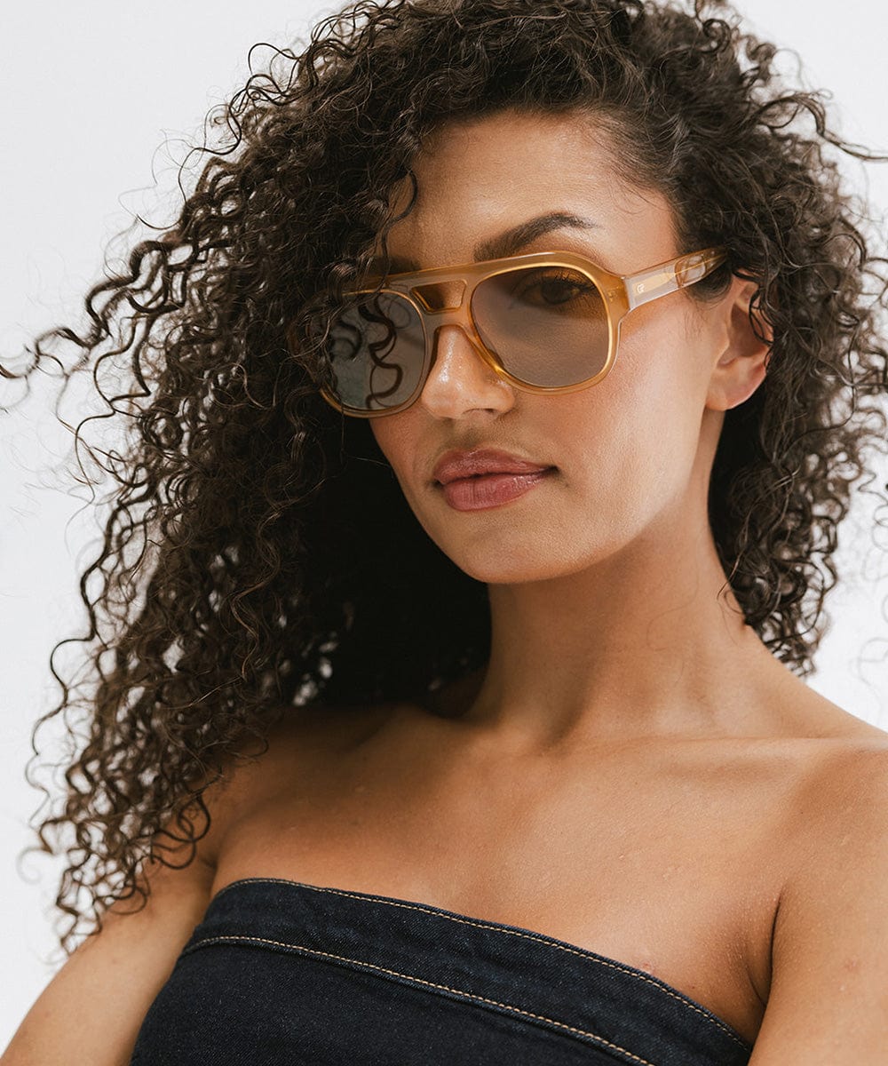 Goldie Aviator Sunglasses for Women - Classic Retro Polarized UV Protection - Perfect for Driving, Travel & Outdoor Activities