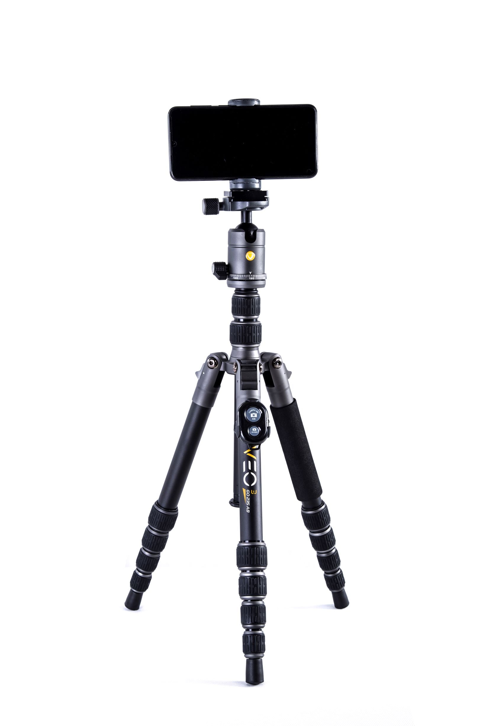 VEO 3 GO 235AB Professional Aluminum Camera Tripod & Monopod with Ball Head - Includes Bluetooth Remote & SPC Technology for DSLR/Smartphone - Perfect for Travel, Vlogging & Outdoor Photography