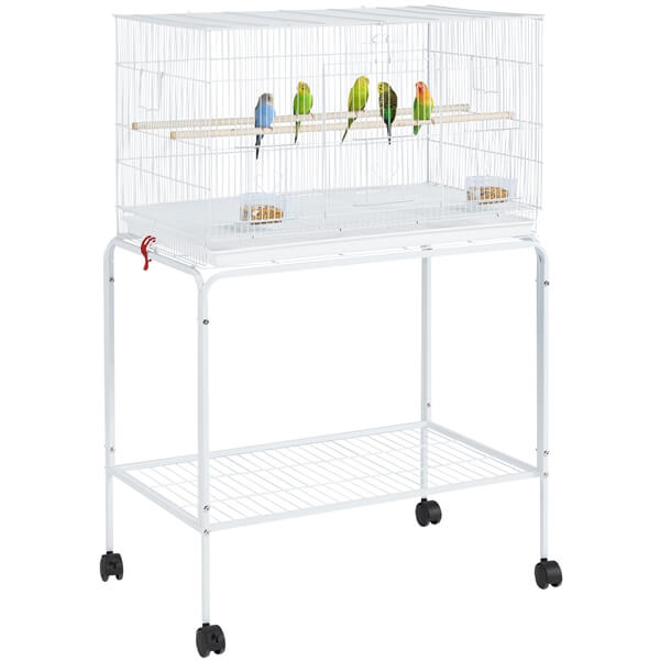 Yaheetech Large Bird Cage with Stand - 52 Inch Wrought Iron Flight Cage for Parrots, Cockatiels, Lovebirds - Perfect for Home, Office & Aviary Use