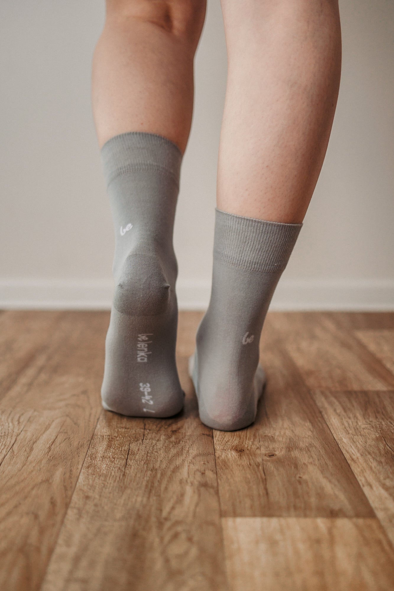 Barefoot Socks for Men & Women - Soft Crew Essential Socks in Grey - Perfect for Yoga, Running & Home Comfort