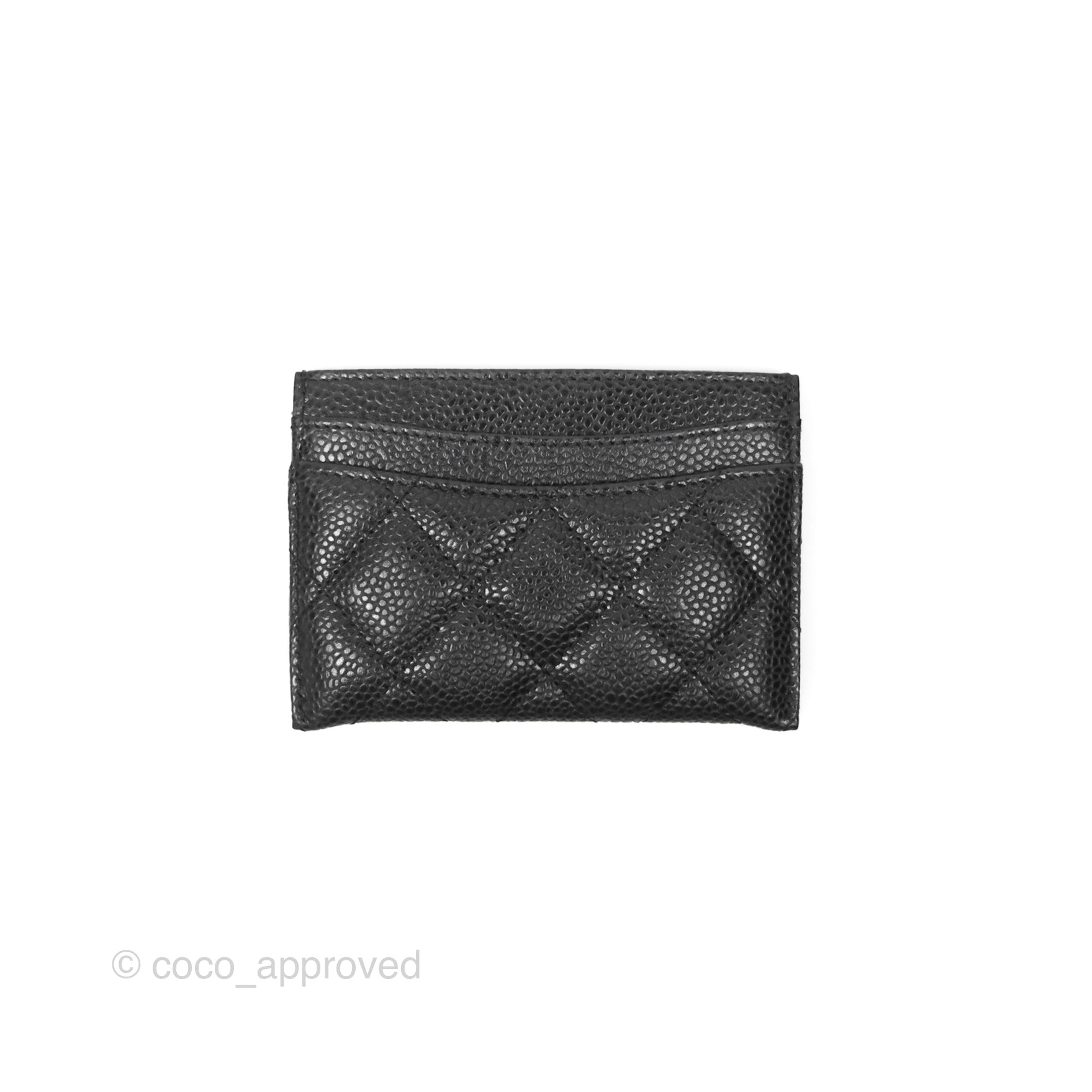 Chanel Classic Flat Card Holder in Black Caviar Leather with Gold Hardware - Perfect for Everyday Use & Luxury Gift Giving