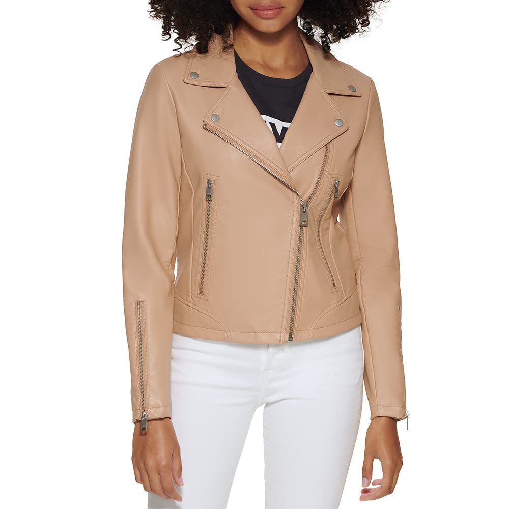 Levi's Women's Vegan Leather 538 Moto Jacket - Regular & Plus Size Biker Jacket for Women | Perfect for Motorcycle Riding, Casual Outfits & Street Style Fashion