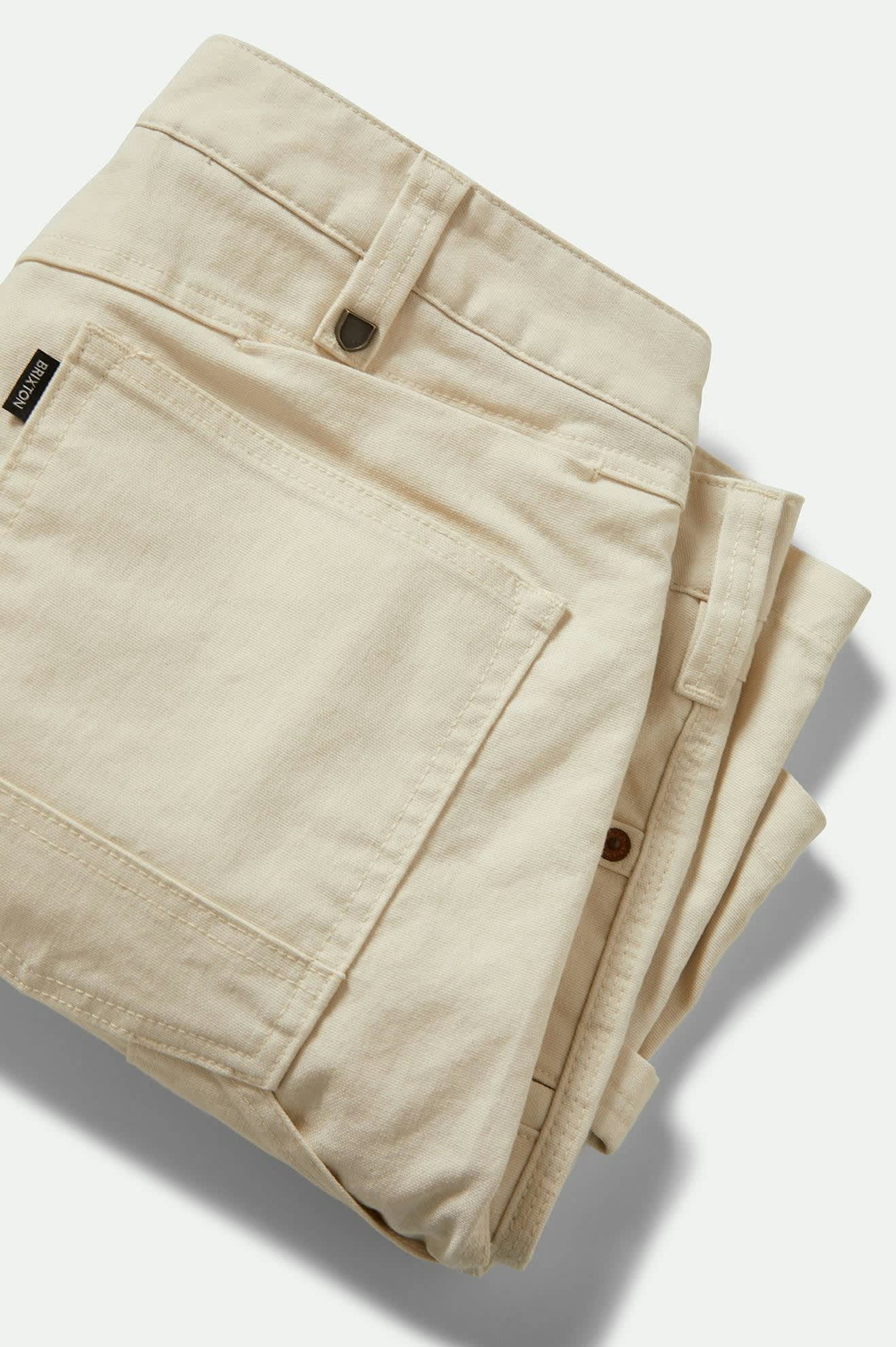 Men's Work Shorts - Builders Carpenter Baggy Cargo Shorts in Egret White | Durable & Comfortable for Construction, DIY & Outdoor Work
