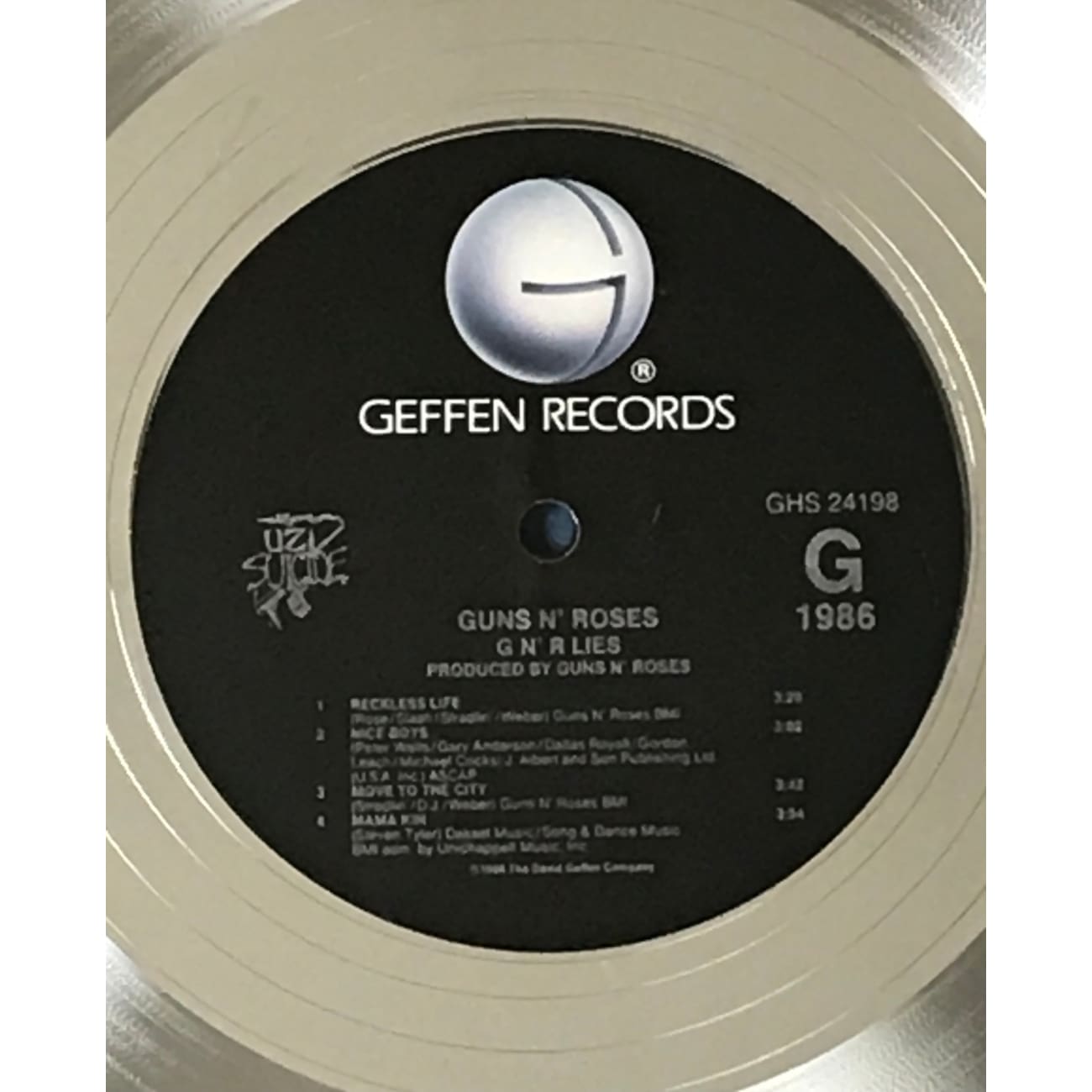 Guns N' Roses G N' R Lies RIAA Certified Platinum Record LP Award - Perfect for Music Collectors, Rock Memorabilia Displays & Hardcore Fan Gifts
