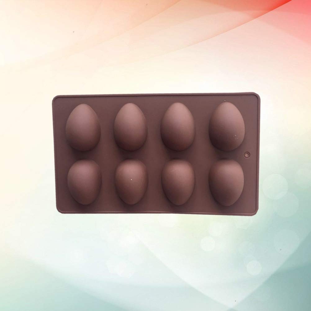 INOOMP 2-Pack 8-Cavity Egg Shaped Silicone Molds for Easter - Perfect for Making Chocolate Candies, DIY Desserts & Holiday Baking (Easter Egg Candy Molds, Chocolate Molds, Baking Supplies)