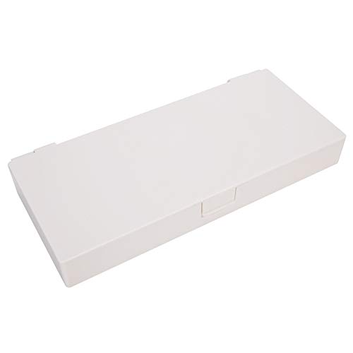 ABS Plastic Storage Box with Dividers - Professional Hairdressing Tool Organizer for Rubber Bands & Clips | White Cosmetic Organizer for Home & Salon Use | Perfect for Stylists, Barbers & Beauty Professionals