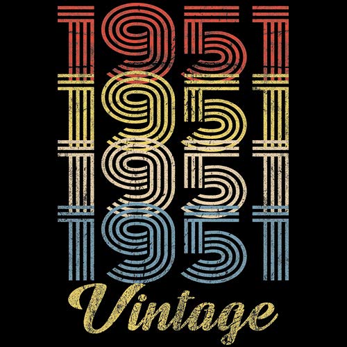 Vintage 1951 Retro 74th Birthday Gift T-Shirt for Men - Funny 74 Year Old Present - Perfect for Grandpa, Dad & Husband Birthday Celebrations