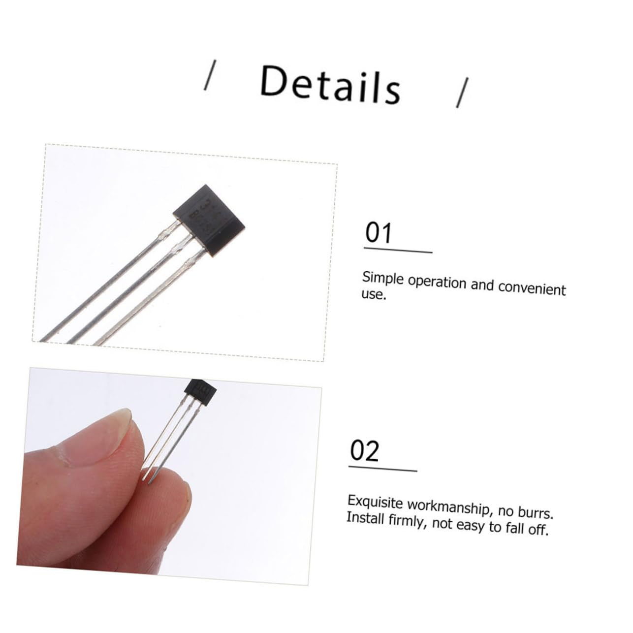 10 Pack Hall Effect Sensor 3 Pin Switch - High Stability Magnetic Sensor for Industrial, Automotive & Electronics - Easy Installation (Use for Speed Detection, Position Sensing, Brushless Motors)