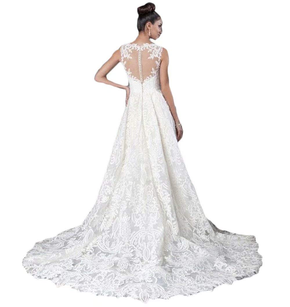 Elegant Rmaytiked Women's High-Low Wedding Dress with Lace & Tulle for Beach Brides - Perfect for Beach Weddings, Outdoor Ceremonies and Boho Bridal Looks