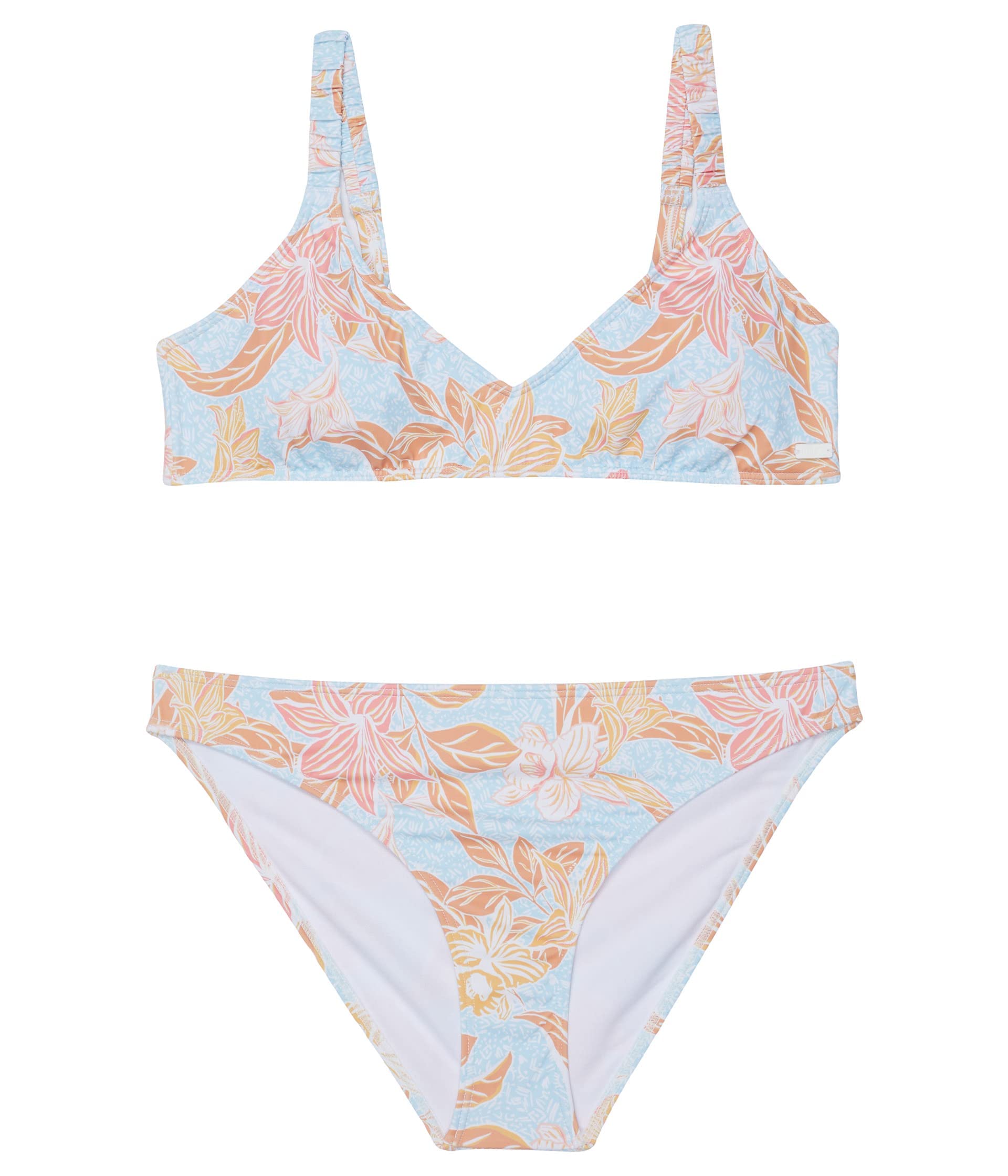 Roxy Girl's Athletic Swimsuit Set for Big Kids - Comfortable & Stylish Swimwear for Active Girls - Perfect for Swimming Lessons, Beach Vacations & Pool Parties