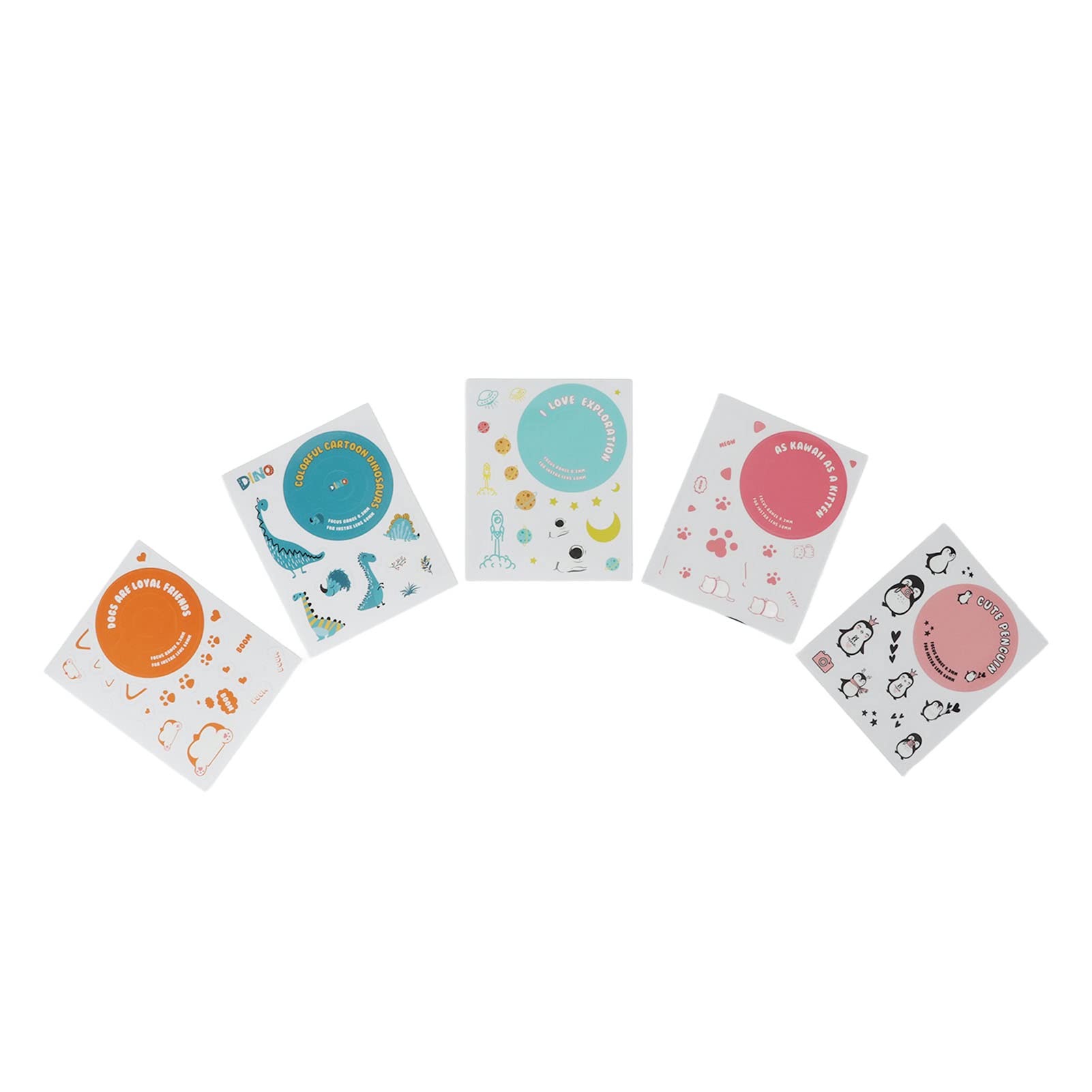 Colorful Cute Cartoon Camera Stickers - Space Animals Series PVC Decals for Camera Bags, Laptops & Water Bottles - Fun DIY Photography Accessories for Kids & Adults