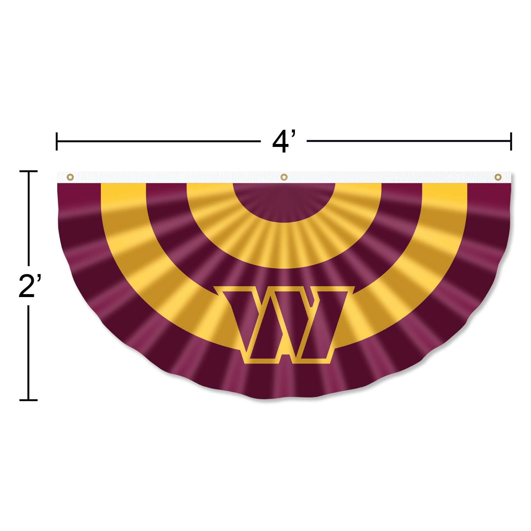Washington Commanders NFL Bunting Pleated Fan Banners - Team Spirit Decor for Game Day, Tailgating & Home Decor