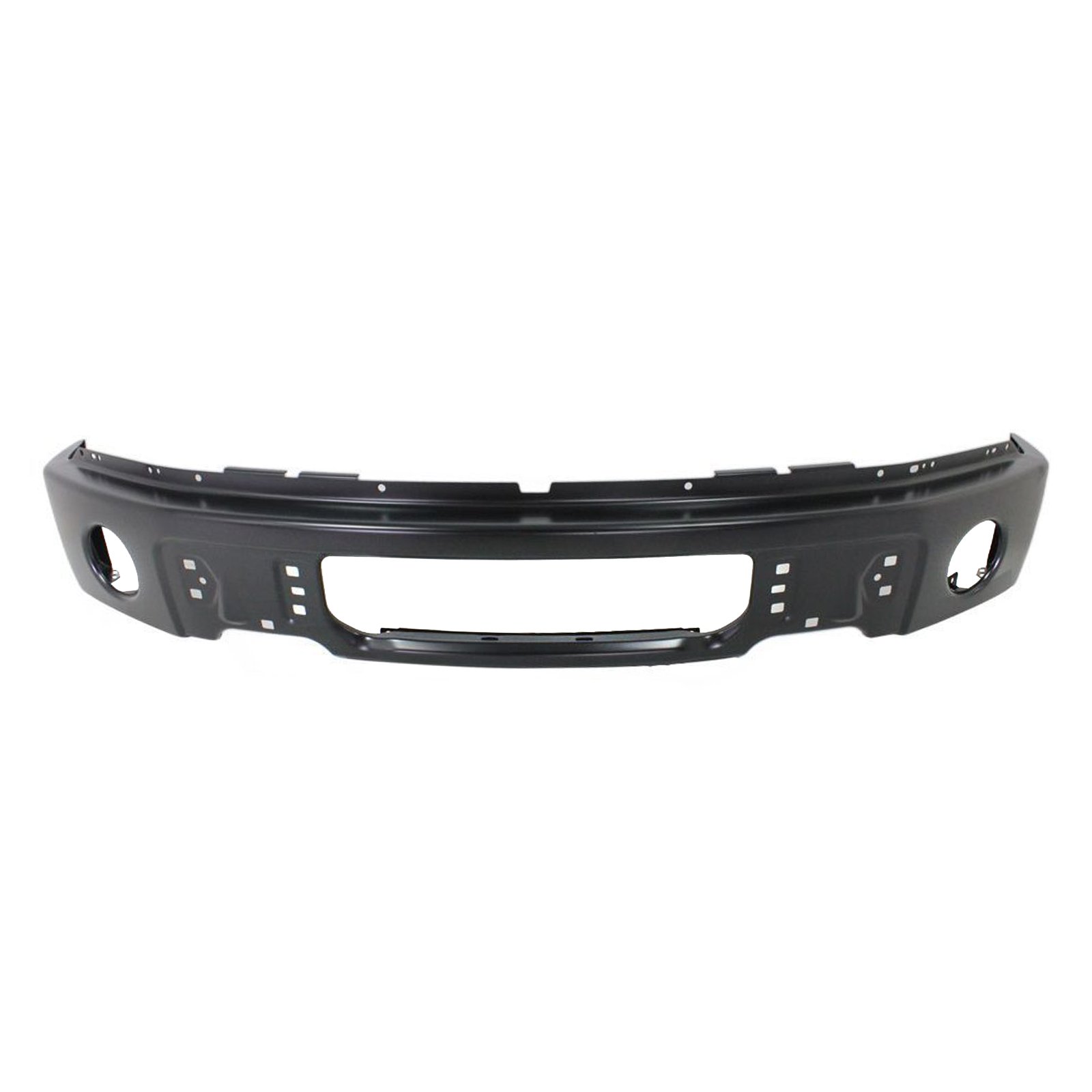 Garage-Pro Heavy Duty Black Powder Coated Steel Front Bumper for Ford F-150 2009-2014 with Fog Light Holes | Direct Replacement for OEM Part #9L3Z17757DPTM FO1002413 | Perfect for Off-Roading, Truck Upgrades & Enhanced Vehicle Protection